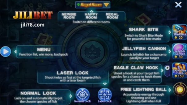 Ang interface ng All Star Fishing Game