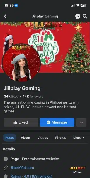 Hakbang 1: I-like at sundan ang Facebook page ng JILIBET.