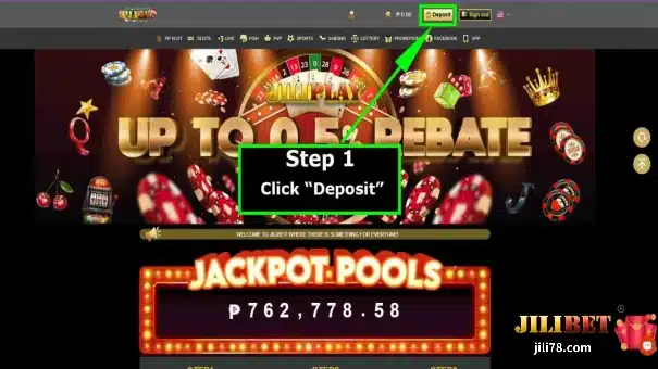 Hakbang 1: I-click ang "Deposito"